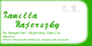 kamilla majerszky business card